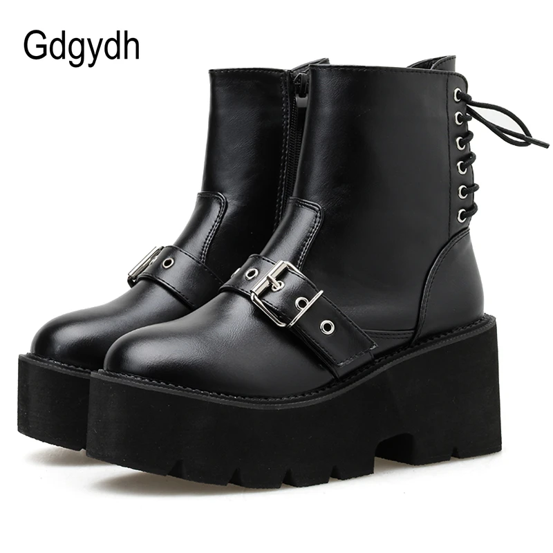 buckle platform shoes