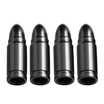 

4PCS Tyre Valve Dust Aluminum Bullet Tyre Valve Cover Caps for Car, Motorbike, Trucks, Bike and Bicycle