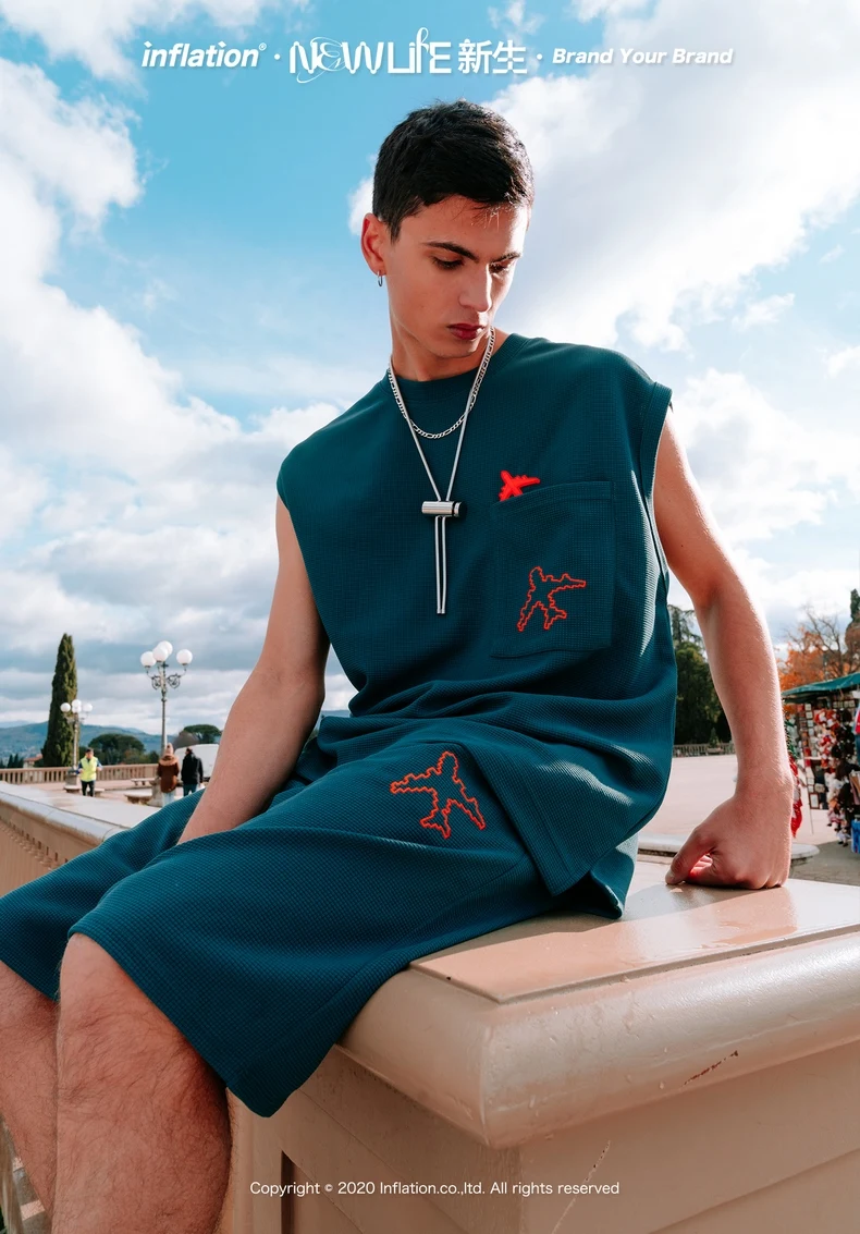 INFLATION Streetwear Sleeveless Tees 
