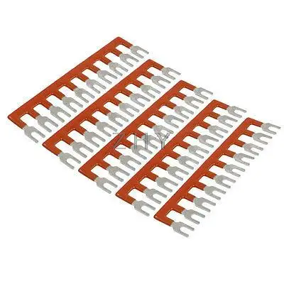 

5 Pcs 10 Postions Pre Insulated Terminal Stripes Block Barrier Red 400V 10A