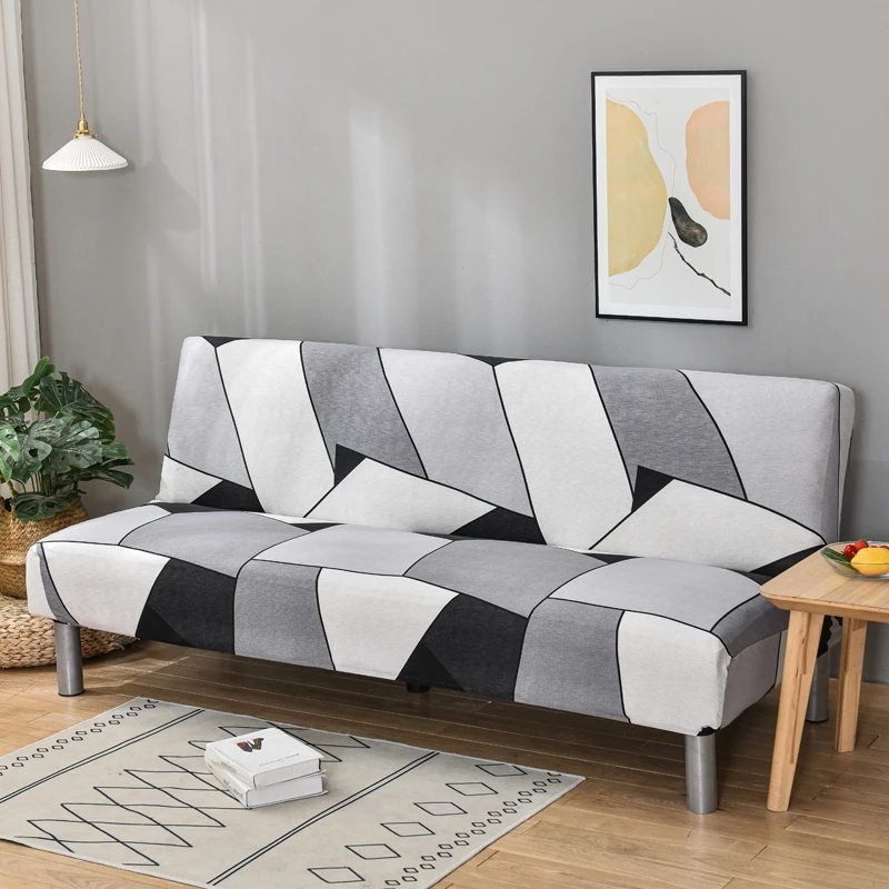 Sintético 100 Imagen funda de sofá cama con brazos de madera