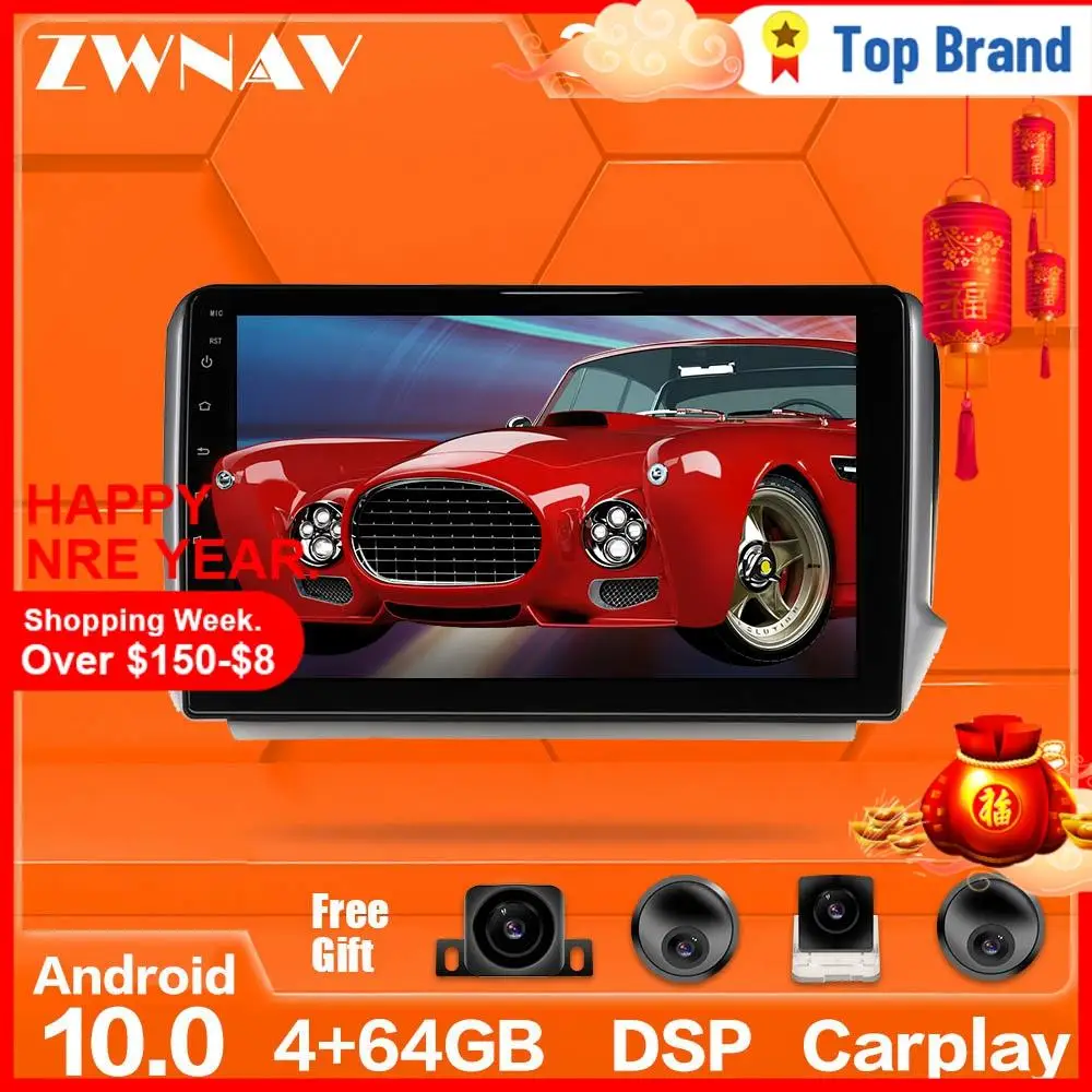 Android 10 0 Автомобильный мультимедийный плеер для Peugeot 2008 208 2011 2012 2019 GPS навигация