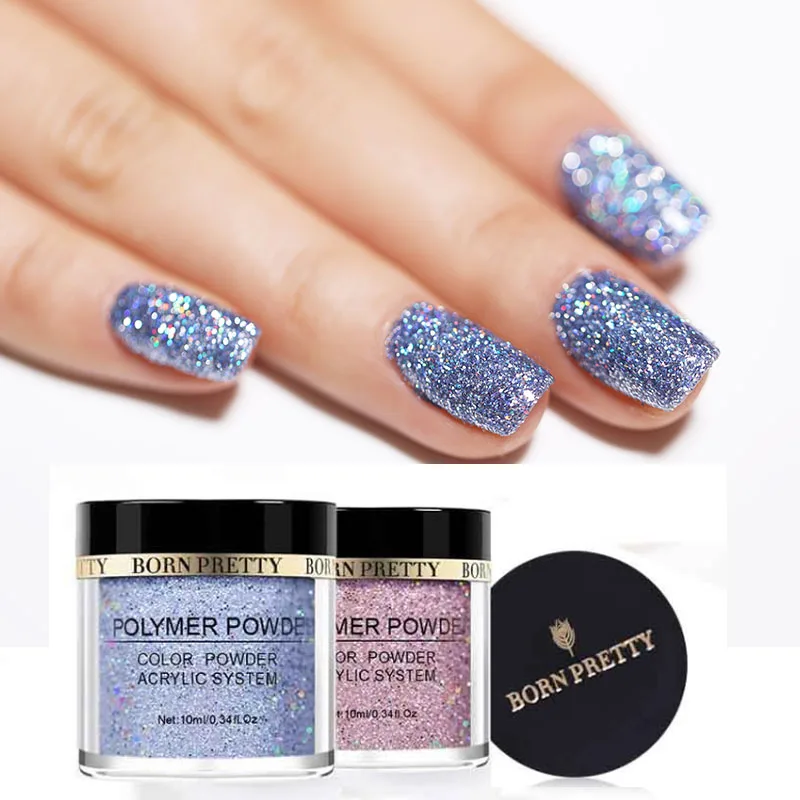 BORN PRETTY Holographics Dipping Nail Powders Gradient Glittery Accessory Lasting than UV Gel Natural Dry Without Lamp Cure | Красота и