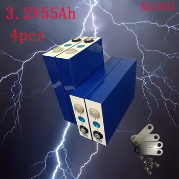 

KLUOSI 4PCS 3.2V 55Ah Battery LiFePO4 Lithium Iron Phospha Large Capacity 55000mAh for Motorcycle Electric Car Motor Batteries