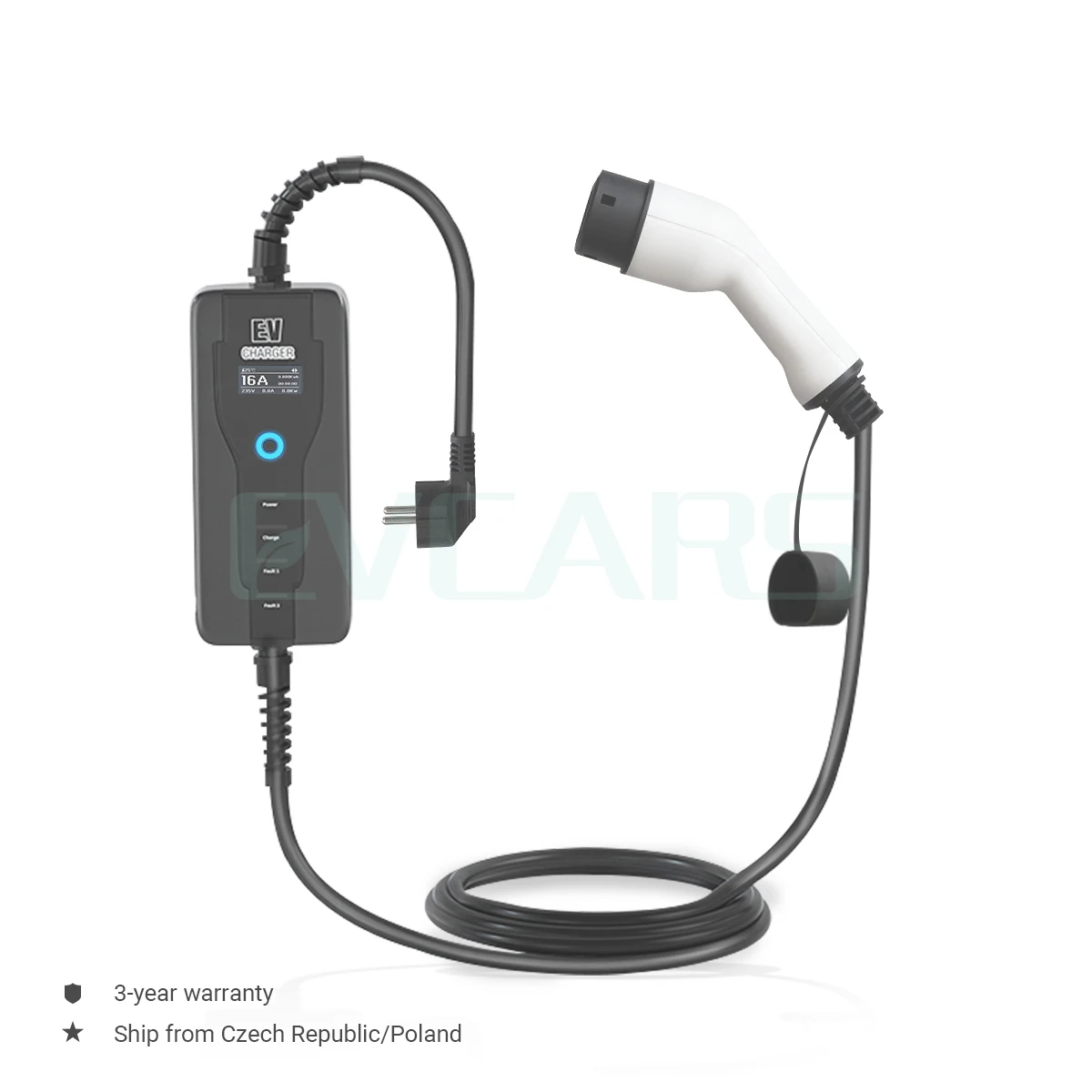 Photo Product Type 2 EVSE EV Charger Level 2 16A Portable Electric Vehicle Car Home Charging Iec 62196  Schuko Plug 230V for Tesla Zoe