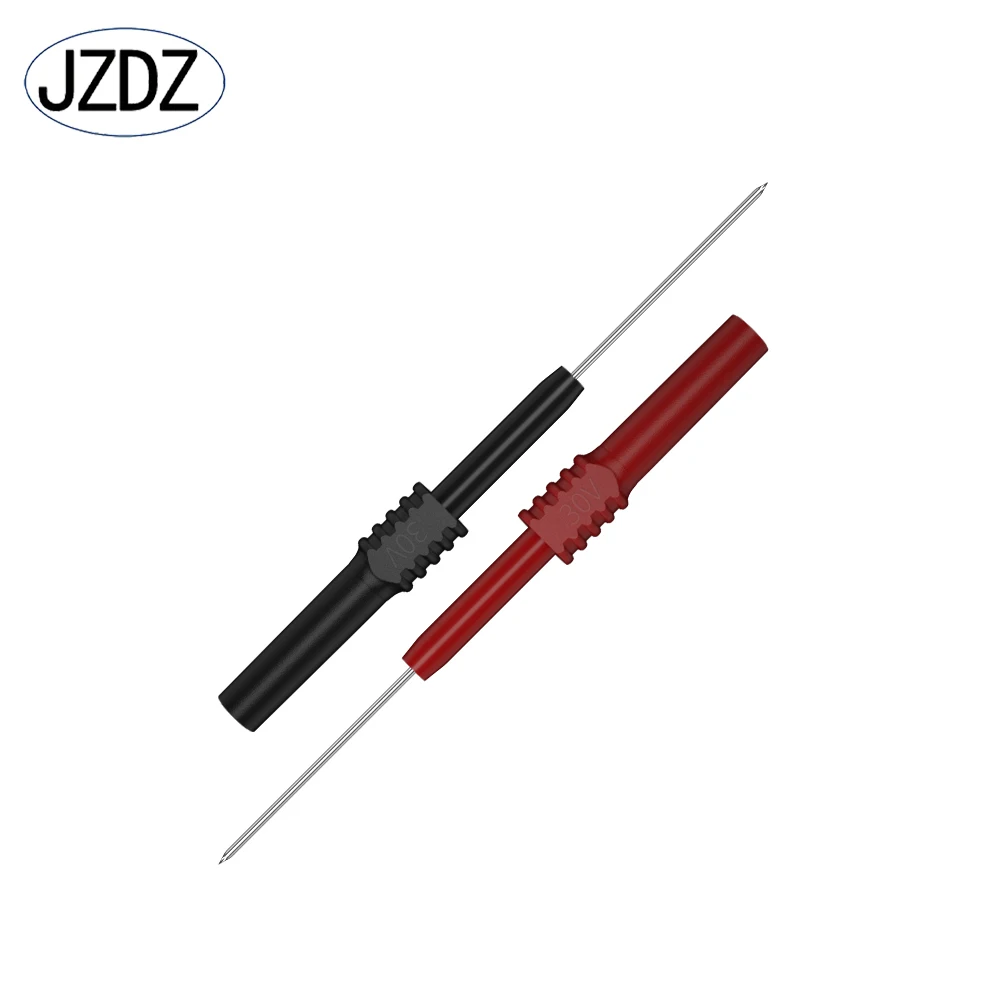 

JZDZ 2PCS Test Leads Pin 1MM Flexible Test Probe Tips Electrical Connector 4MM Female Banana Plug Multi-meter Needle J.30010