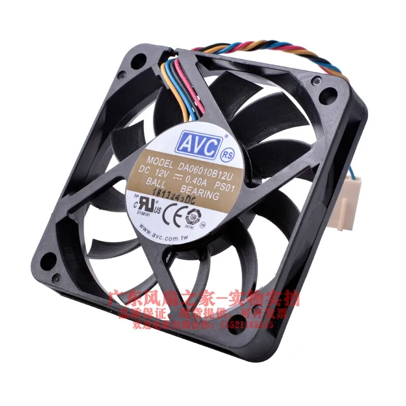 original DA06010B12U 6010 12V 0.40A 6CM ultrathin pwm temperaturecontrolled cooling fan