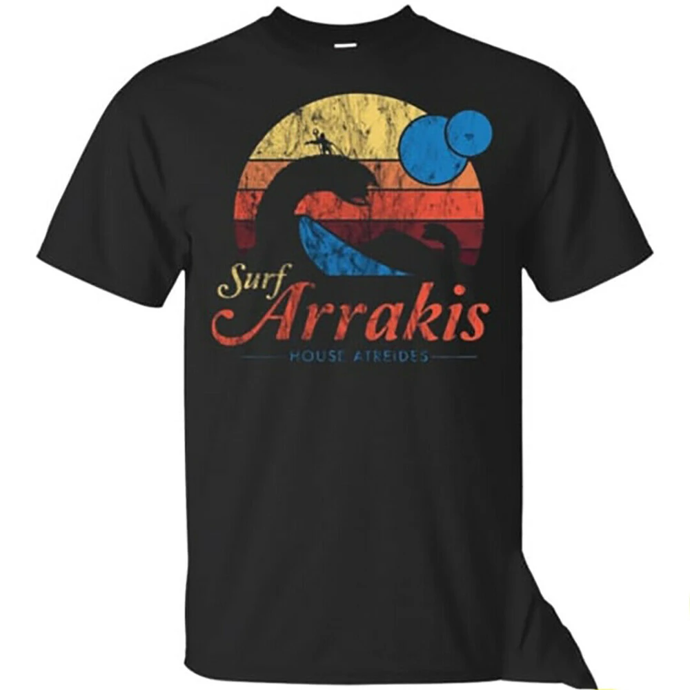 Surf Arrakis House Atreides Мужская черная футболка полный размер S-3Xl одежда Повседневная футболка