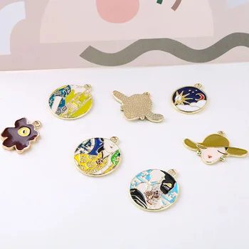 

2pcs Vintage Baroque Pearl Zircon Statement Earrings Double Hanging Copper Plated Elegant pendant DIY Bracelet Jewelry Material