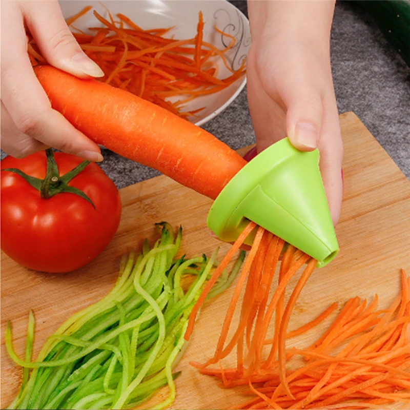 Kitchen Tools Vegetable Fruit Multi-function Spiral Shredder Peeler Manual Potato Carrot Radish Rotating Shredder Grater