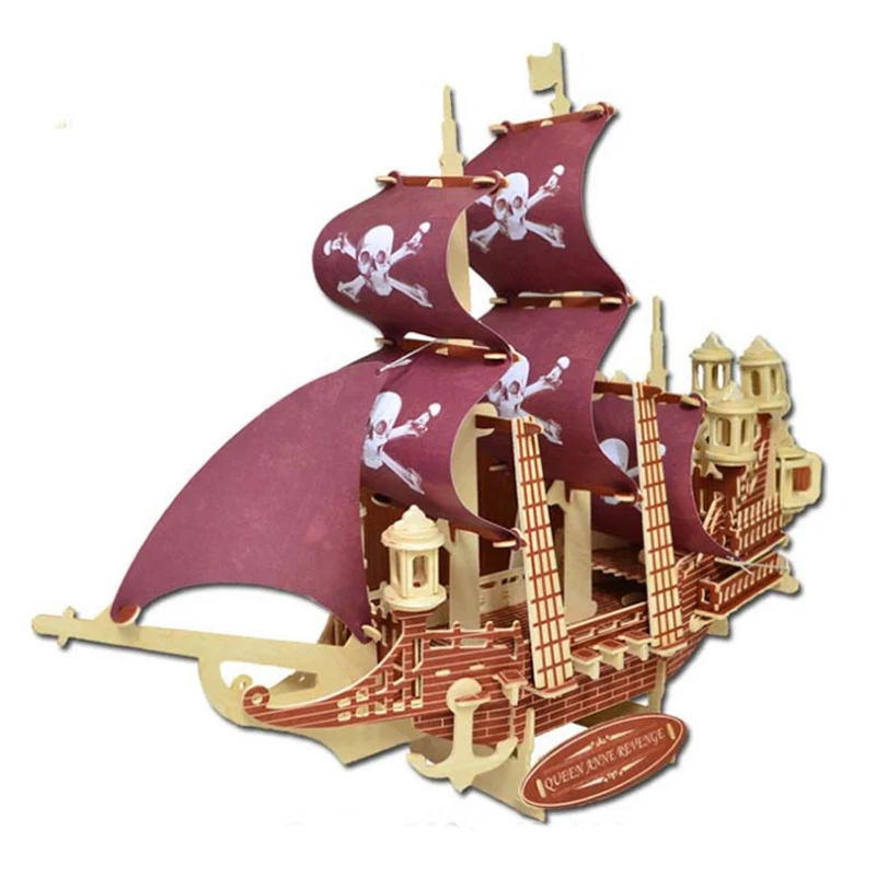 Sailboat Diy игрушка головоломка 3D маленькая лодка Развивающие детские подарочные