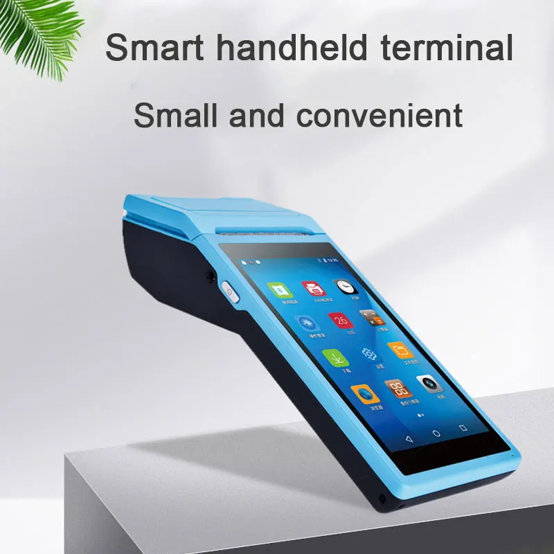 

Android POS Terminal Receipt Printer Handheld Bluetooth WiFi 3G NFC Data Collector Portable Barcode Scanner All-In-One Machine