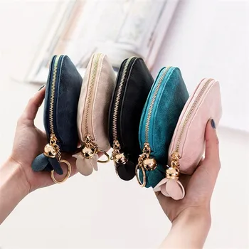 

Women Leather Small Mini Wallet Holder Female Wallet Case Clutch Carte Porte Card Key Money Bag Zip Coin Purse Holder