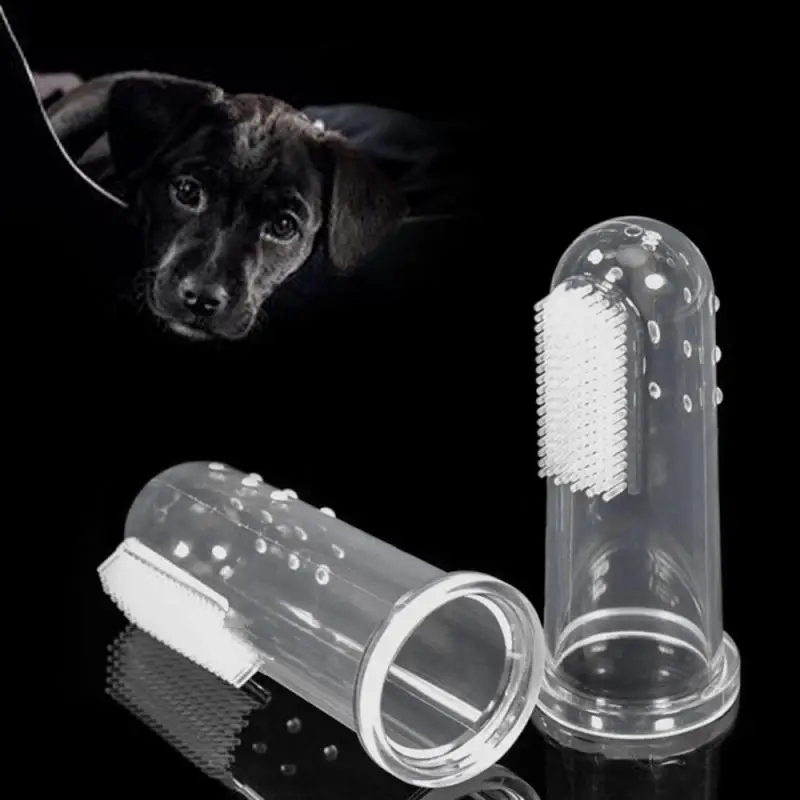 Super Soft Pet Finger Toothbrush Teddy Dog Brush Bad Breath Tartar Teeth Tool Cat Cleaning Supplies |