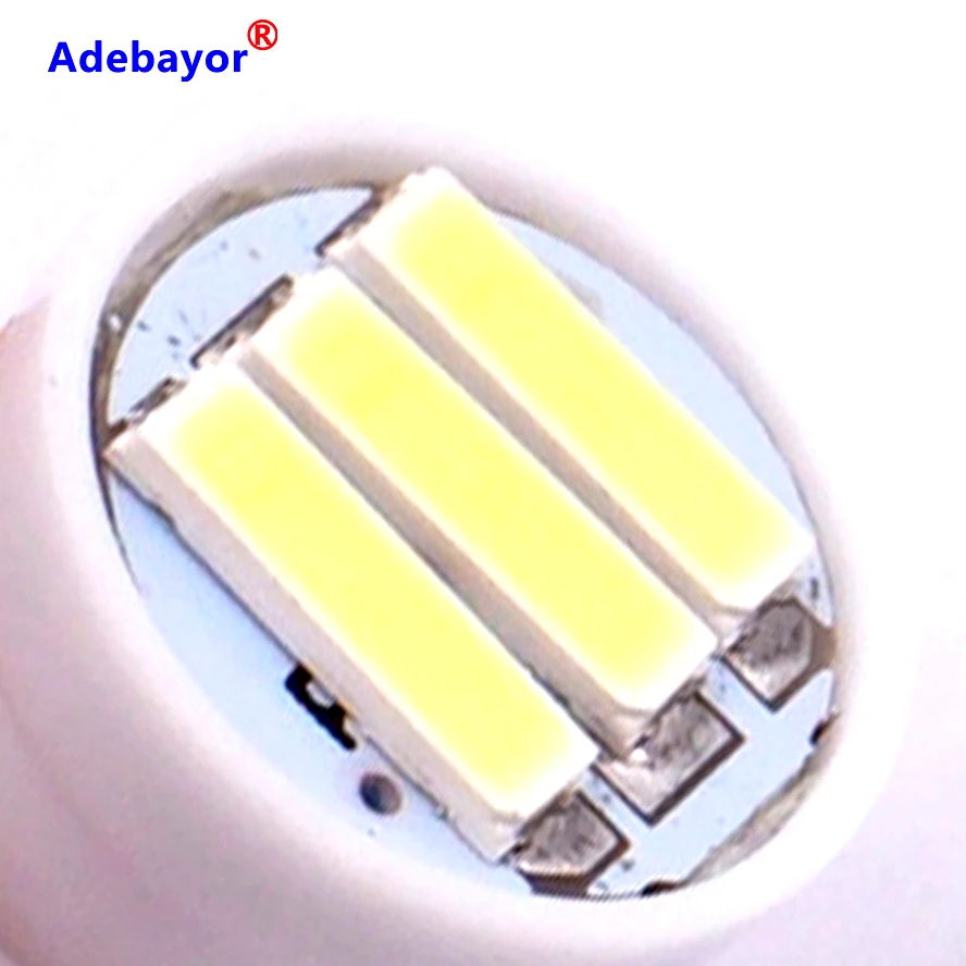 1000X Автомобильный светодиодный w5w 194 T10 7014 3 светодиодный SMD 7020 t10 3smd ширина Клин для лампы авто светодиодный светильник лампа белый Adebayor