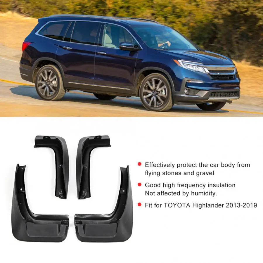 4 шт./компл. Брызговики заднюю крышку крылья подходит для TOYOTA Highlander 2013 автомобильные аксессуары