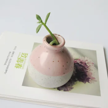 

Jingdezhen Hand Mini Macaron Small Flowers Bottle Ceramic Decoration Desktop Ornaments Hydroponic Flower