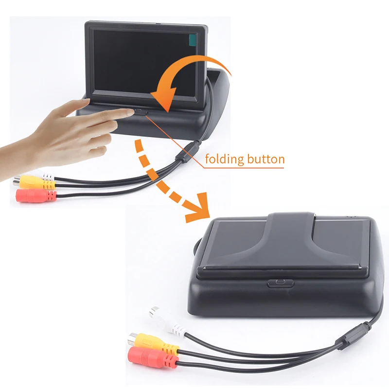 alria 4.3 tft lcd rear view foldable monitor display made in china
