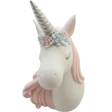 Единорог Настенный декор оригинальность Ins домашний интерьер украшения девушка атрия между спальней американский стиль животное Метопа