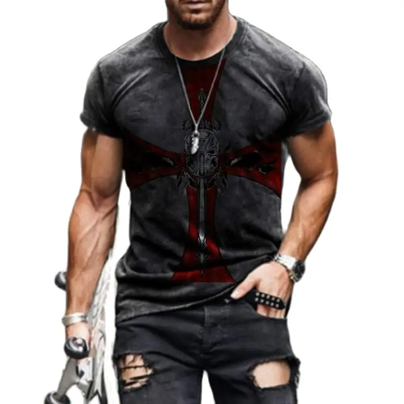 Men's 3D Printed T-shirt Round Neck Breathable Short Sleeve Newest Summer 2021 Creative Personality Shirt Oversized Male T Shirt