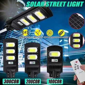 

200/150/100W Solar Street Light PIR Motion Sensor LED Outdoor Garden Wall Lamp with Remote Controller for Villas and Garden Yard