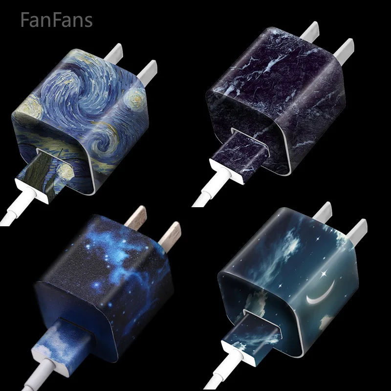 FanFans IPhone, наклейка для зарядного устройства, наклейка для задней защиты адаптера питания
