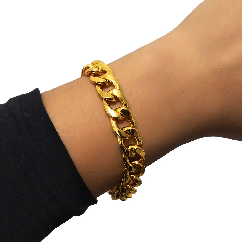 Details more than 79 mens gold curb link bracelet latest POPPY