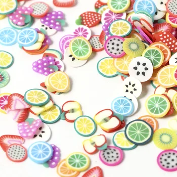 

1000Pcs Colourful Fruit Flower Animal Mixed 3D Nail Art Decoration Ongles Polymer Clay Tiny Patch DIY Accesoires Design Manicure