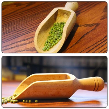

1/3pcs Mini Wooden Scoops DIY Small Scoops Bath Spoon Long Handle Candy Flour Spoon For Bath Salts Kitchen Utensils
