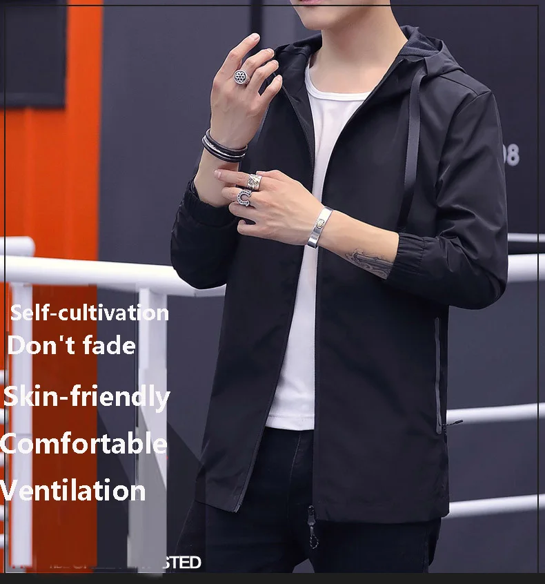 Autumn Winter Male Man Even Hat Self-cultivation Teenagers Increase Down Jacket Outdoors Trekking Travel Thickening Loose Coat