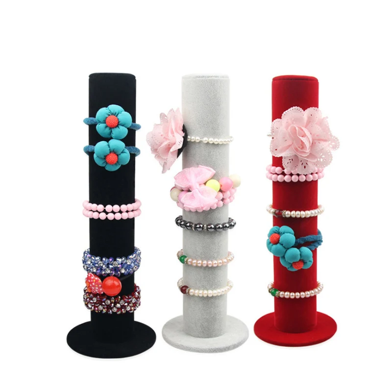 

Hot Fashion Gray Rose Red Velvet Bracelet Watch Display Holder Jewelry Receiving for Bracelets Bangle Organizer Shelf Rack Stand