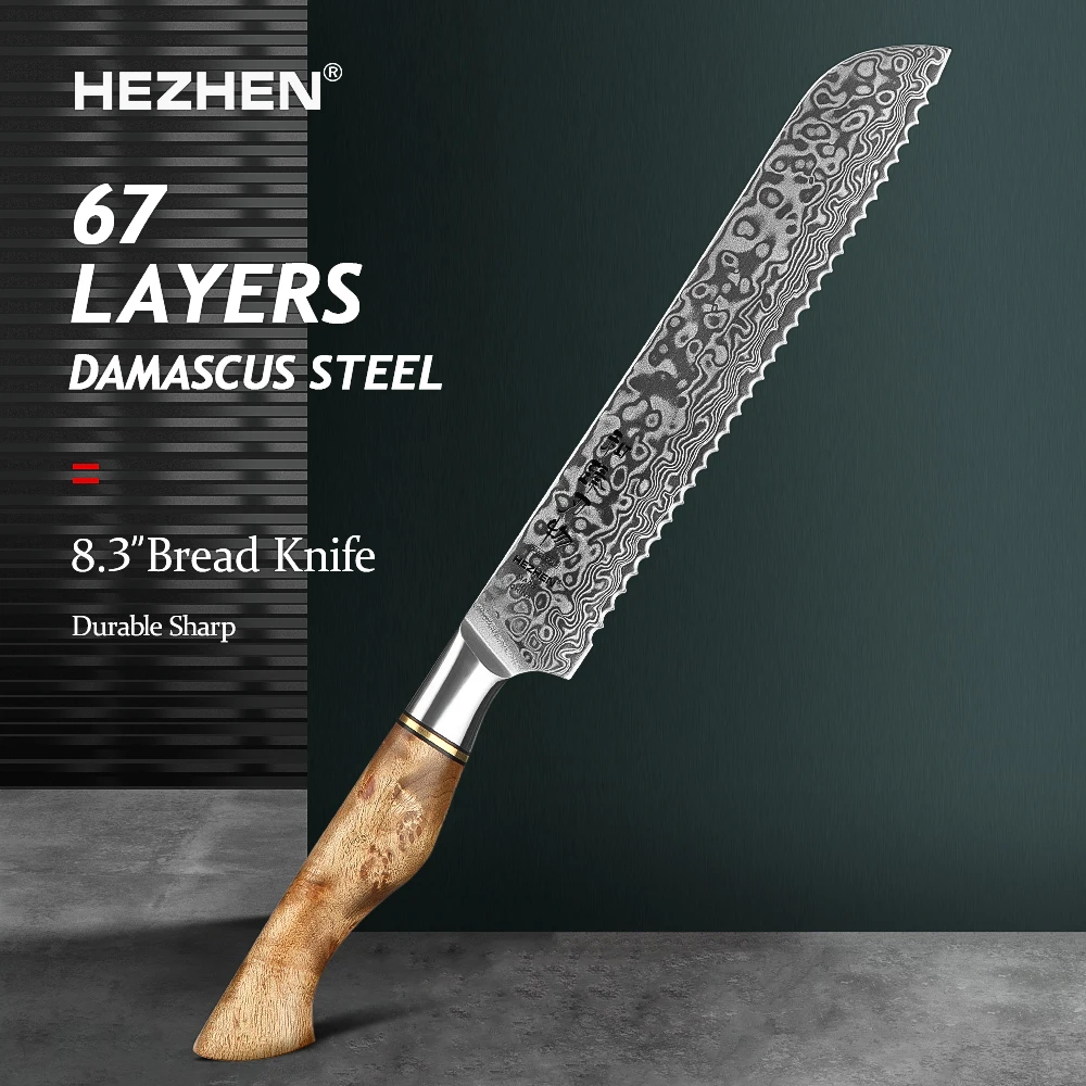 Steel Cake Service Knives Steel Kitchen Knife Hezhen Knife Bread