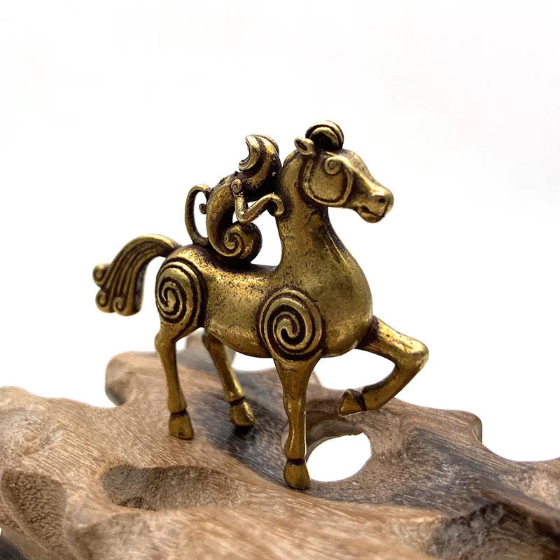 Copper Monkey Horse Statue (7)