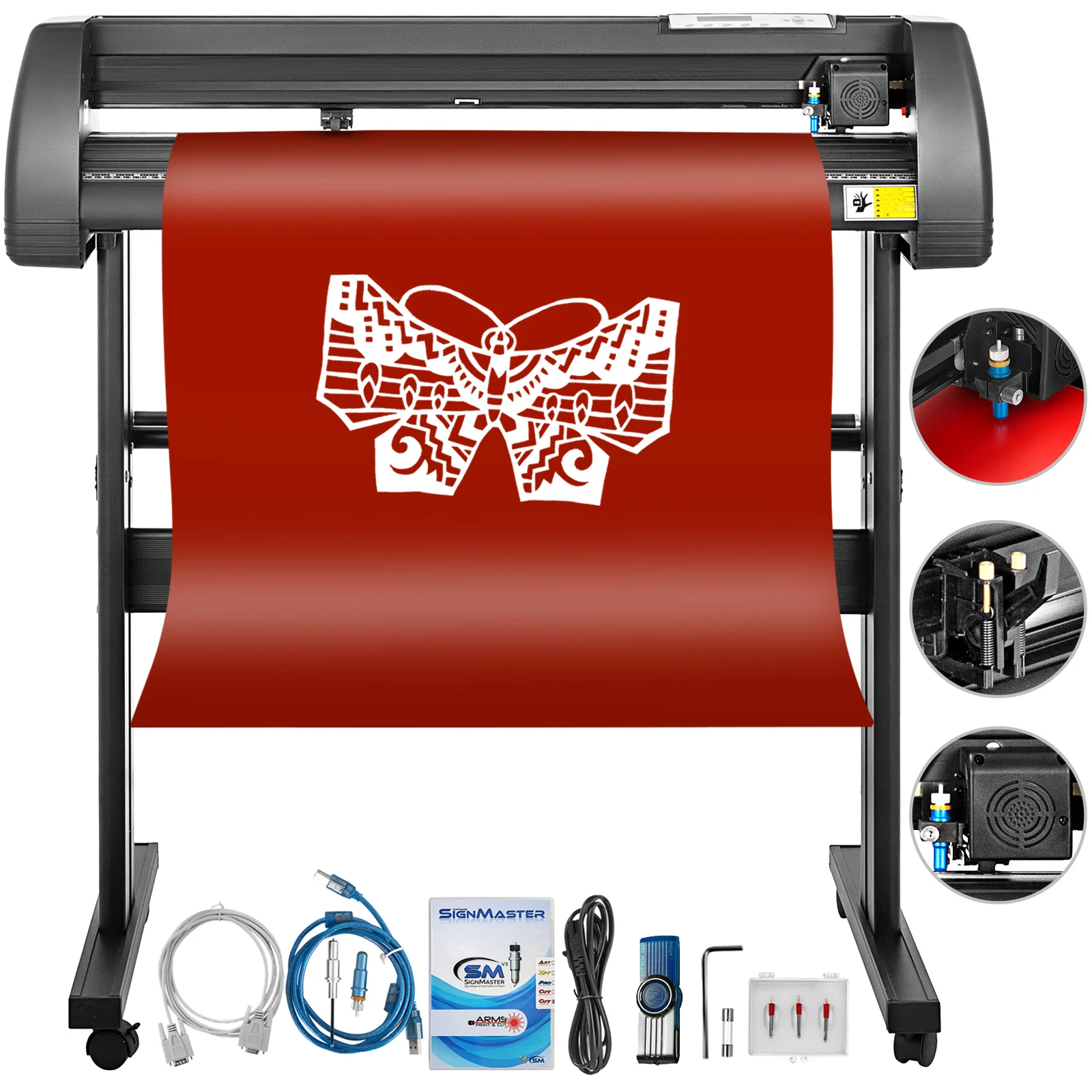 

34 Inch Professional Vinyl Cutter Machine Humanized Design Vinly Sign Cutting Plotter Starter Bundle Kit Software