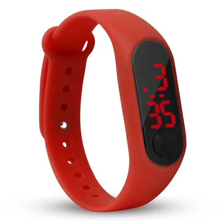 Светодиодные спортивные детские часы для мужчин женщин PU браслет Детские часы электронные наручные часы для мальчиков и девочек цифровые часы Reloj Nino - Цвет: red