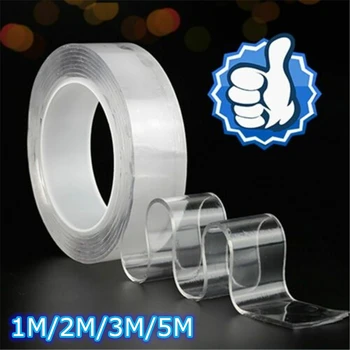 

Nano Tape Removable Nano Magic Tape 1/2/3/5m Reusable Adhesive Nano Traceless Tape Sticker Washable Adhesive Home Improvement