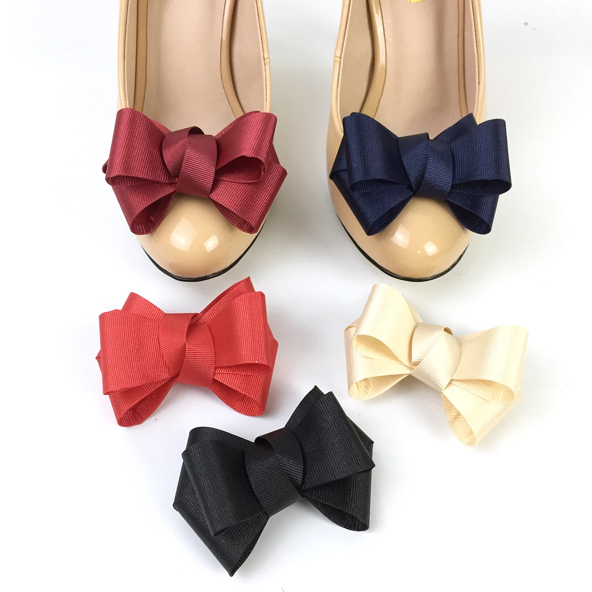 One Pair Bow Shoe Charms For Women High Heels Flats Shoes Accessoires