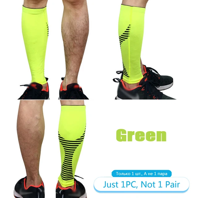 Tcare Sport Compression Calf Sleeves Leg Compression Sock Runners Shin Splint Varicose Vein Calf Pain Relief Calf Guards Running 1 Piece - Green