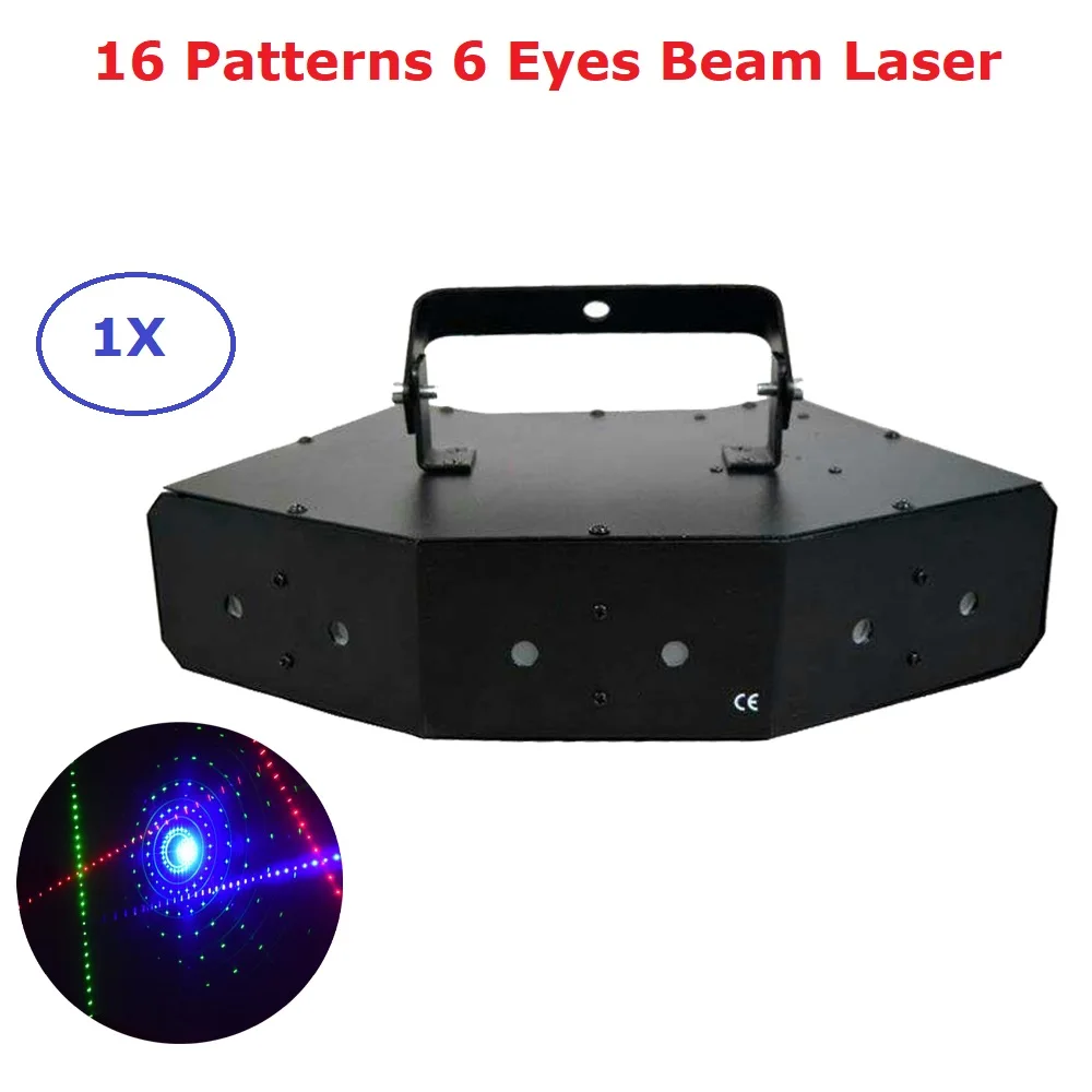 Полноцветный лазерный прожектор Dj с шестью глазами 450 МВт RGB DMX для дискотеки