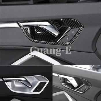 

For Audi Q3 F3 2018 2019 2020 Car Body Styling Stick Trim Abs Chrome Door Inner Built Handle Bowl Frame Lamp Moulding 4pcs