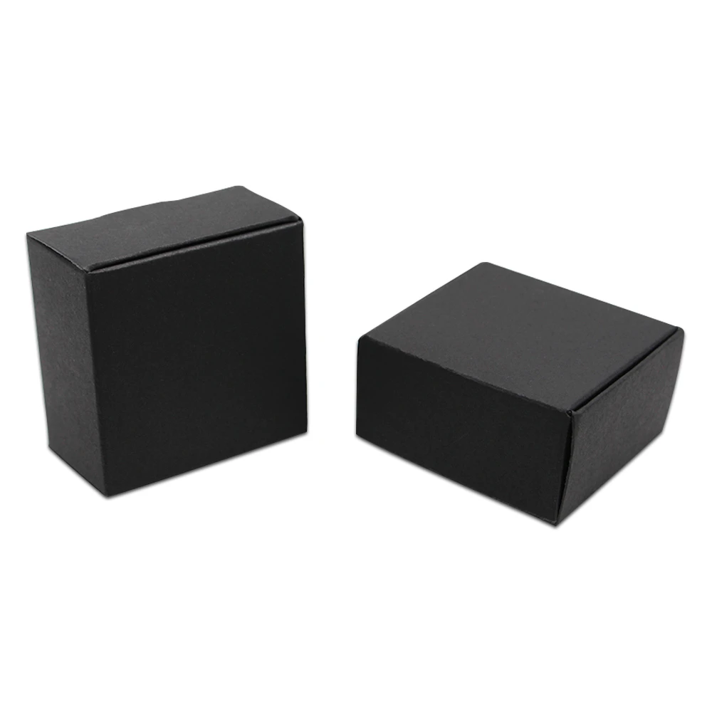 

30PCS Kraft Paper Party Decor Gift Packaging Box Carton Small Black Cardboard Handmade Soap Craft Box Pack for Jewelry Bracelets