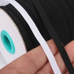3/5/6/8//10/12/14mm Elastic Band White Black High Elastic Flat Rubber Band Waist Band Stretch Rope for DIY Craft Clothing Sewing