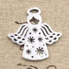 10pcs Charms Heart Snowflake Angel Snow Love 27x28mm Antique Silver Color Pendants DIYCrafts Making Findings Tibetan Jewelry ► Photo 2/4