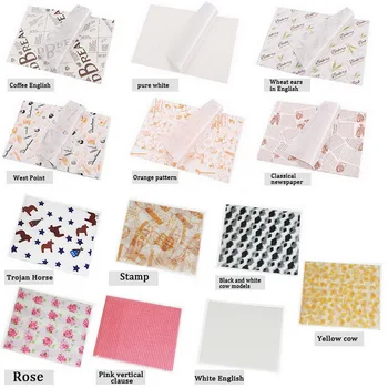 

100Pcs/Set Candy Wrappers Baking Packaging Wrapping Paper Christmas Wedding Birthday Party Waxed Paper Bags Bakeware