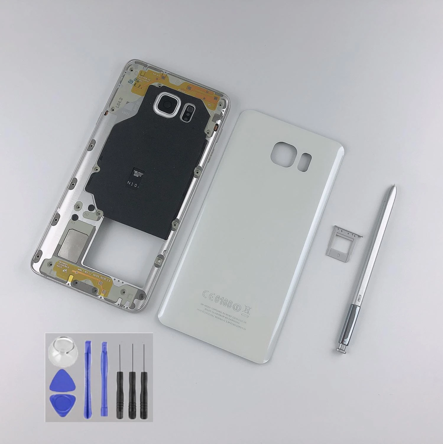 Housing For Samsung Galaxy Note 5 N920 N920F Glass Battery Back Cover+Metal  Middle Frame+Sim Card Tray Holder+Sticker+Pen+Tools|Mobile Phone Housings &  Frames| - AliExpress