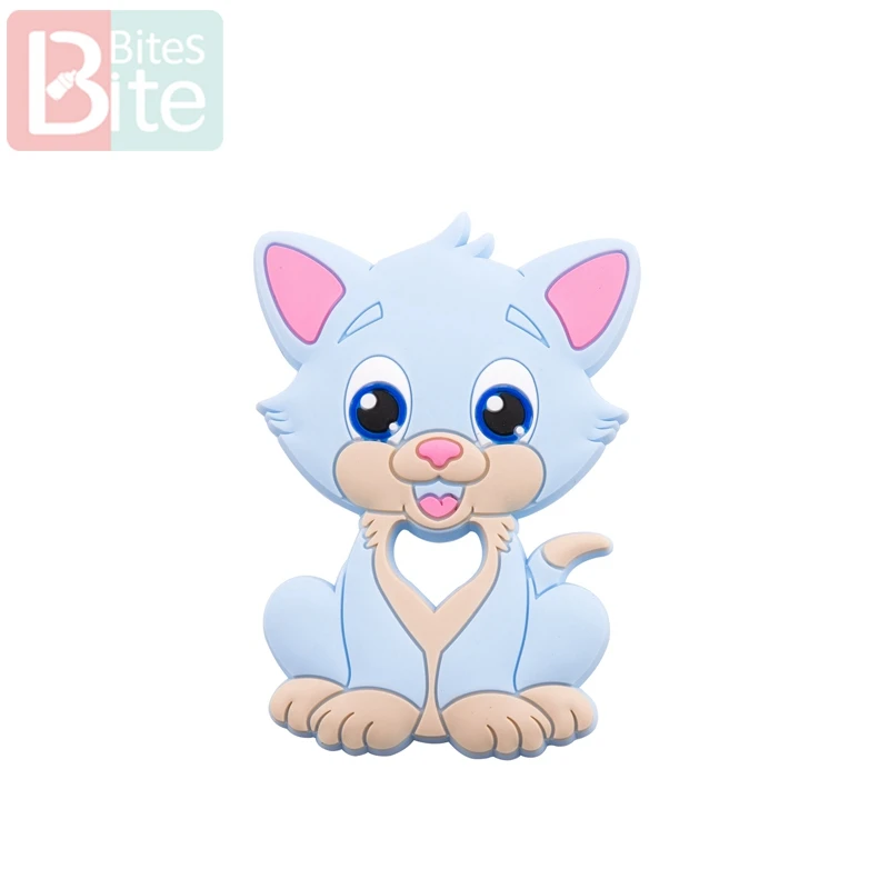 Cat Candy Blue Укус укусов 1 шт. Детские Товары силиконовые ребенка режутся зубы кролика игрушки-прорезыватели Еда Класс продукты младенца силикона Банни без добавления бисфенола А Прорезыватели для зубов - Цвет: Cat Candy Blue