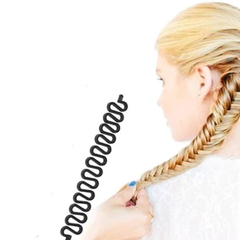 

19cm Black Women Braided Hair Accessories Pinches Grips Fashion Tools Hair Braid Maintenance hair curler for women Weaving Tool