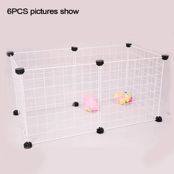 

Small Puppy Enclosure Foldable Iron Indoor/Outdoor Rabbit Run Cage Playpen Dog Pet Fence