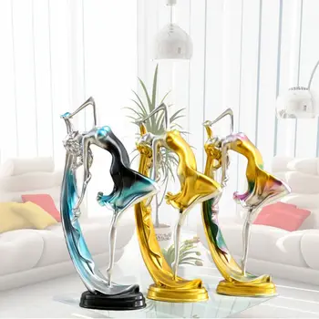 

Creative Resin Dancing Girl Crafts Ornaments Home European-style Decoration Sculpture Desk Decor Figurines DecorA2