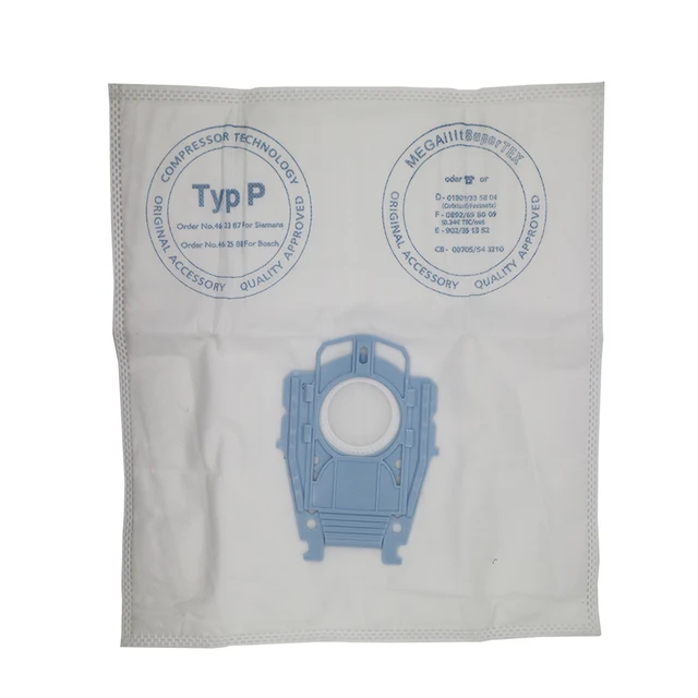 Sacchetti Bidone Aspiratutto Universali Sacchetti Aspirapolvere PabuTEL Per Siemens VZ41FGALL - Confezione Da 10 Con Micro Filtro Sacchetti Tessuto Non Tessuto - Foto 2